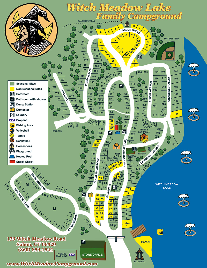 Witch Meadow Lake Campground Site Map