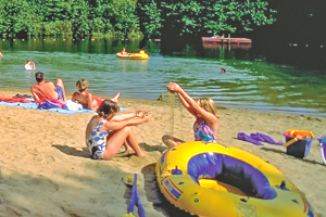 Witch Meadow Lake Campground Playing by the pool